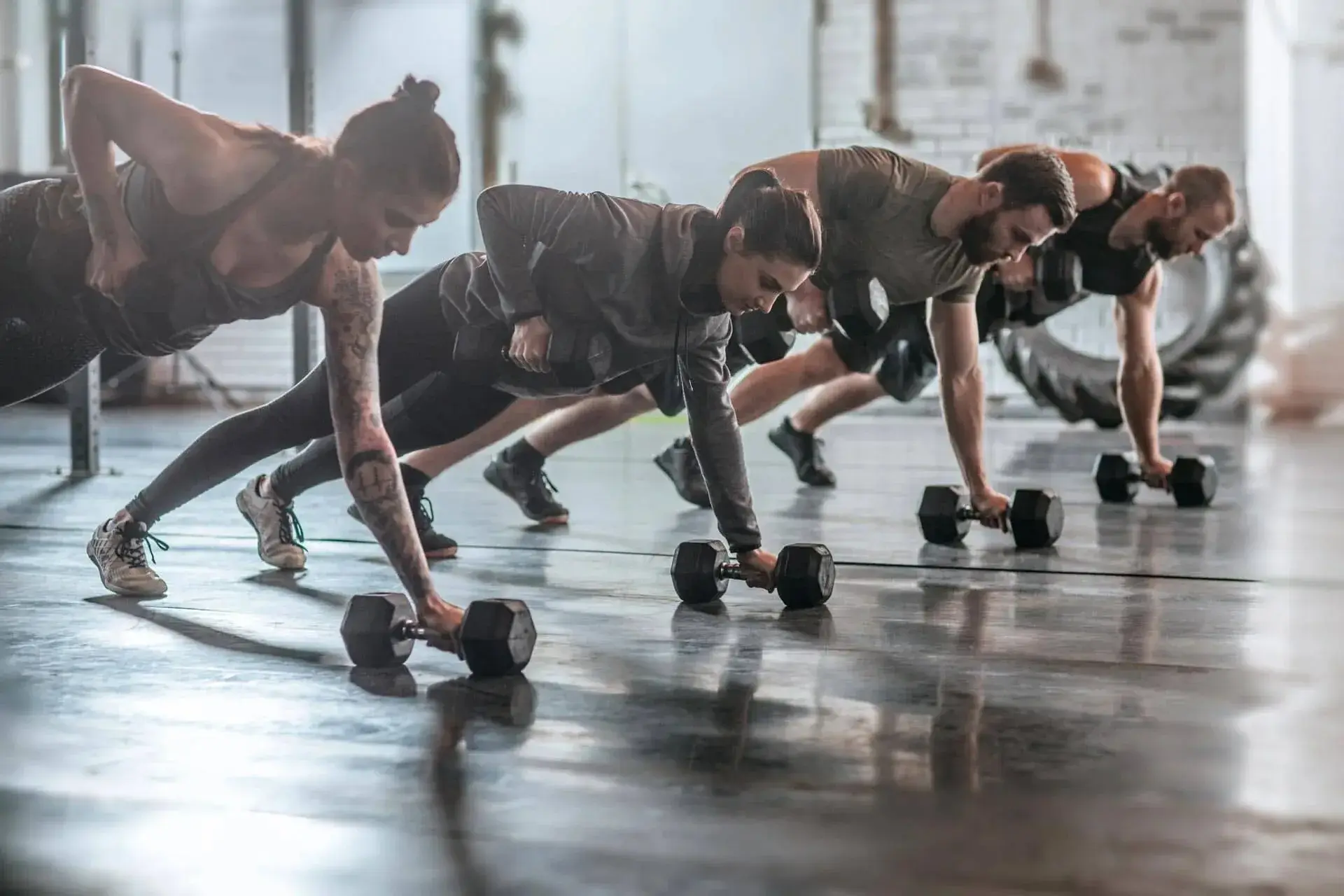 Athlete in mid-workout at Core Club