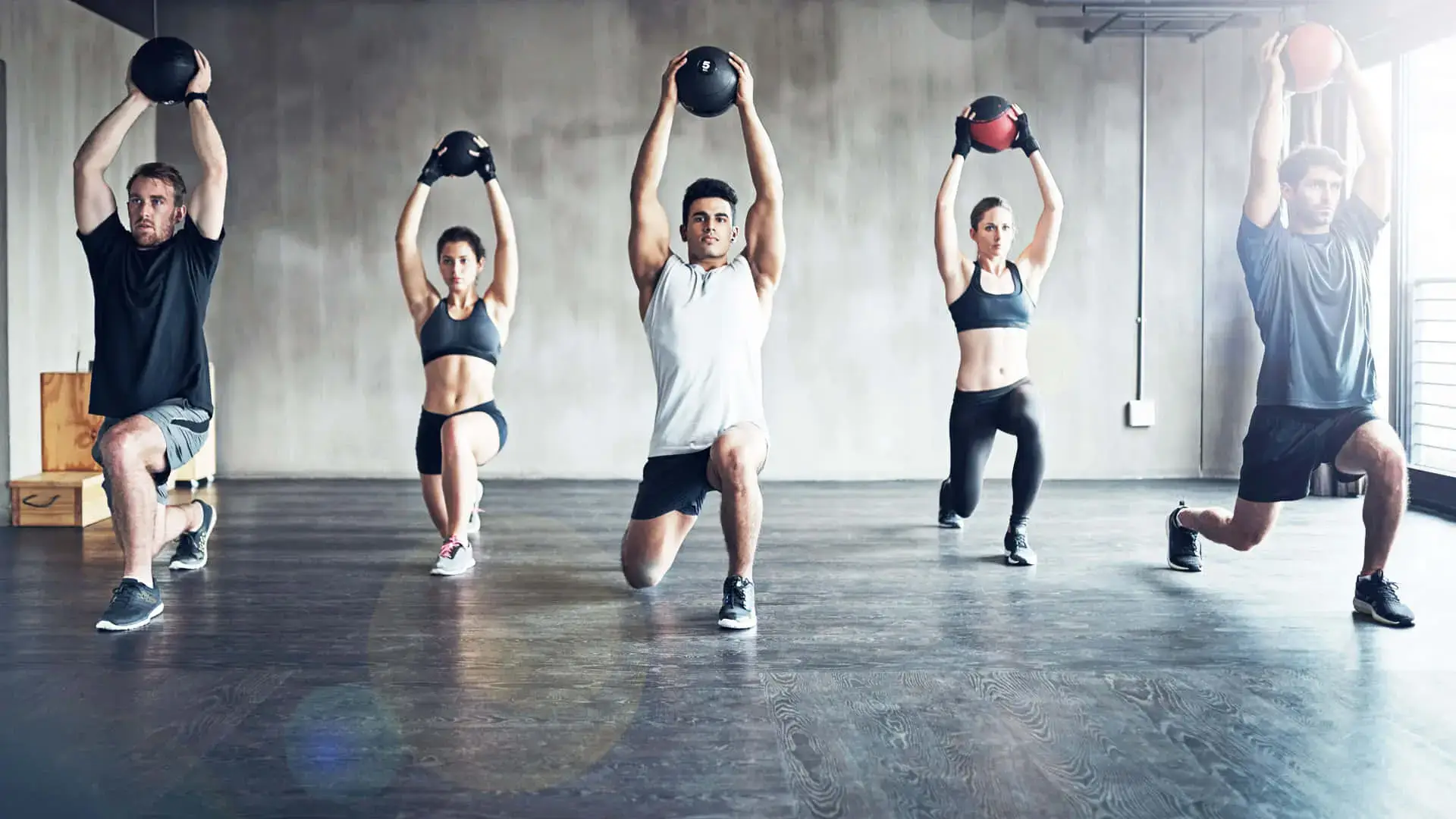 A high-energy group fitness class
